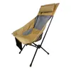 Mobili da campeggio Sedia da campeggio per esterni Schienale alto Pieghevole Lega di alluminio super dura Impermeabile Panno Oxford Barbecue Picnic Lounge