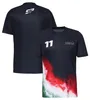 F1 Racing 2022 Nova Temporada Camiseta Masculina de Verão de Secagem Rápida Manga Curta Crewneck Camiseta de Equipe