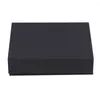 Gift Wrap Cardboard Black Packaging DIY Wedding Favor Storage Business Jewel Case Craft Paper Box Rectangle Party Flip Cover USB