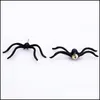 Charm Halloween Decoration Charm Costumes For Woman 3D Creepy Black Spider Ear Stud Earrings Party Diy Decorations Drop Delivery 202 Dhana