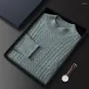 Maglioni da uomo di alta qualità 2022 autunno puro cashmere lavorato a maglia abbigliamento moda invernale maglione da uomo addensato pullover da uomo slim fit