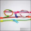 Charm-Armbänder DHS Fidget Armbänder Spielzeug Party Reißverschluss Armband 7 5 Zoll Fidgets Spielzeug Sensorische Neonfarbe Freundschaft für Kinder Adts D Dhqck