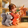 25 cm schöne kreative Simulation orange Eichhörnchen Plüschtier Puppen weiche Kuscheltiere für Kinder Geburtstagsgeschenk