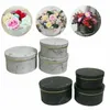 Gift Wrap 3pcs Irregular Shape Boxes Marble Printed Pattern Decoratice Packing With Lid Flowers Handle Wrapping Candys