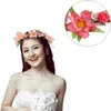 Dekorativa blommor blommor pannband krona girland kvinnor flickor ton￥ringar huvudstycke f￶r fest br￶llop strand festival krans halo