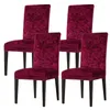 Chair Covers 4 Pack Crushed Velvet Elastic Removable Protector Parsons