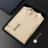 Maglioni da uomo di alta qualità 2022 autunno puro cashmere lavorato a maglia abbigliamento moda invernale maglione da uomo addensato pullover da uomo slim fit