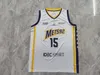 Custom Steeve Ho You Fat French Basketball Metropolitans 92 #15 White Purple Jersey Nome Nome Nome