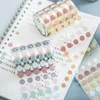 Gift Wrap 1Roll Pure Color Self-adhesive DIY Decoration Round Fashion Washi Paper/PET Notes Label Graffiti Sticker