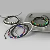 Strand 3pcs/Set Colorful Rope Wrap Braid Bracelet Set Lava Stone Bracelets Handmade Wristband For Men Jewelry Friendship