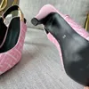 Tara Slingback Sandals أحذية مسائية أحذية حقيقية 90 ملم مضخات نساء كعب فستان الحذاء الأزياء المدببة أصابع قدمية أعقاب الكعب