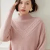 Women's Sweaters High-End Autumn Winter Cashmere Sweater Women's Turtleneck Pullovers Female Loose Large Size Knitted Girl Clothes Solid