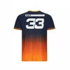 Men's T-shirts Red Color Bull F1 Running Team Quick Drying Breathable Casual Short Sleeve Orange T-shirtvckf