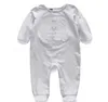 Neugeborenen Baby gestrickte Stickerei Baumwolle Strampler 0 2Y Strampler Toddle Baby Body Kinder Onesies Overalls Klettern