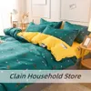 Conjuntos de cama Evich Idyllic Simplicity Verde e Amarelo King Size Queen Conjuntos de cama para 3 peças Estojo de quarto Itens domésticos L221025