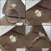 Trouwringen Trouwringen Oval Cut Solitaire Ring Rose Gold Den Crystal Stone Voor Vrouwen Party Cool Sieraden Cadeau Wholesaleweddingwe Dh6Eg