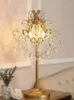 Floor Lamps Nordic Luxury Crystals LED Gold Table Lights Free Standing For Living Room Bedroom Study Home Lighting Fixture