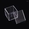 Gift Wrap Hard Clear Acrylic Square Box Wedding Birthy Baby Shower Party Candy Cube Christmal Decor 4,5 cm 5,5 cm 6 cm 100 st/parti