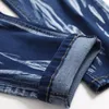 Slim Fit Tie Dye Jeans Men's Blue Stretch Pants Spring Summer Straight Denim Trousers Cacual Design Pantalones Storlek 28-42