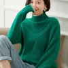 Women's Sweaters High-End Autumn Winter Cashmere Sweater Women's Turtleneck Pullovers Female Loose Large Size Knitted Girl Clothes Solid