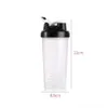 Portable Sport Shaker Bottle Juice Milkshake Protein Powder Läcksäker Mixing Shake Cup med Shak Balls BPA Free Fitness Drinkware