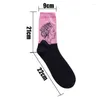 Men's Socks 2022 Fashion Men's Cotton Funny Personality Art Oil Painting Head Stockings Harajuku Tide Brand Men