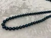 Chains Natural Elegant 9-10mm South Sea Genuine Black Green Round Scarce Pearl Necklace For Women Fine Jewelry Party