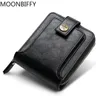 Portafogli Vintage Portafoglio uomo in vera pelle Borsa corta da uomo Hasp Zipper Clutch Solid Porte Feuille Hommes Monnaie Homme Coin