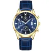 Наручные часы 2022 Мужские кожаные часы с функцией календаря Plus Luminous Mature Business Relogio