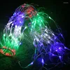 Str￤ngar 1.2m 120LEDS 8 l￤gen AC 220V F￤rgglad spindel Web LED Fairy String Lights Festival Party Layout El Chandelier Net
