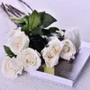 Flores decorativas toque real toque único caule único rosa rosa artificial decoração de mesa de casamento decoração de festas de casamento Flores artificiales