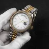 自動機械式メンズ腕時計 41 ミリメートルベゼルステンレス鋼女性ダイヤモンド腕時計レディース腕時計防水発光腕時計ギフト c16