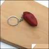 Party Favor Simation Vegetable KeyChain Pendant Party Favor Stberry Orange Fruit Keychains Creative Gift Key Chain Keyring Drop Del DHBSR