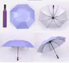 Parapluies de bouteille de vin pliables impression personnalisée publicité cadeau d'affaires Promotion voyage pluvieux ensoleillé 3 parapluie pliant Logo