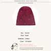 Шапочка/кепки черепа Geebro Women Star Star Ribbed вязаные хлопковые черепа Beanie Casual Soft Design Сплошная шляпа