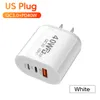 40 W PD QC 3.0 Carregador duplo USB Carregamento rápido Plugue UE EUA para Note 9 10 Adaptador de celular com fornecimento de energia