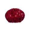 Femmes paillettes chapeau brillant Costume Jazz paillettes danse béret casquette ronde dames accessoires de mode Beanie Lady190V