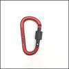 Keychains Lanyards Mountaineering Buckle Outdoor Cam Hanging Hook Aluminum Alloy Keychain Security Carabiner Drop Delivery 2022 Fa Dhnp2