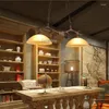 Люстры современная люстра антикварная двойная рога осветительная смола ресторан Droplight Cafe Cafe Decor