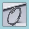 Bedelarmbanden ontwerper slangenarmband sier schalen luxe sieraden heren vrouwen retro open bangle niet allergisch nooit fade267g drop del dhzrb