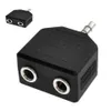 50 stcs 1 mannelijk tot 2 vrouwelijke audiopelefoonssplitter adpater voor oortelefoon headset converteren connector splitter hoofdtelefoon332Y8512453