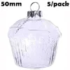 Продвижение на вечеринку - DIY Paintable Transparent Clear Christmas Ornament 80 70 мм Стеклянное сердце 5/Pack