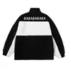 Winter Woolen Jackets for Mens Women Lamb Wool Coat with Letters Casual Windbreaker Fur Parkas Zipper Coats Black White Gray