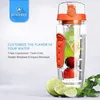 زجاجات المياه 1000 مل الفاكهة BPA رياضة البلاستيك الحرة مع مشروب شاكر العصير من 221025