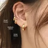 Hoop Earrings Simple Small Piercing Women's Minimalist Korean Gold Color Huggie Statement Jewelry 2022 Trendy