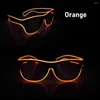 Décoration de fête Led Lunettes Néon Clignotant EL Fil Glowing Gafas Lumineux Bril Nouveauté Cadeau Lueur Lunettes De Soleil Lumière Lumineuse Fournitures