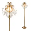 Floor Lamps Nordic Luxury Crystals LED Gold Table Lights Free Standing For Living Room Bedroom Study Home Lighting Fixture