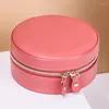 Cosmetic Bags NoEnName-Null Portable Travel PU Jewelry Box Storage Organizer Necklace Bracelet Earring Ornaments Case Holder Gift