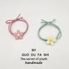 Hair Accessories Candy Color Kids Elastic Bands Korean Japan Kawaii Floral Ring Tie For Children Girls