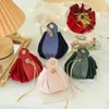 Gift Wrap Flannel Leather Bags With Drawstring Portable Candy Box Handbag Wedding Party Packaging Bag Baby Shower Ramadan Eid Mubarak